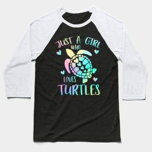 Just a girl who loves turtles Baseball T-Shirt